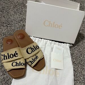 CHLOE WOODY FLAT MULE BEIGE (USED ONCE)
Made in Vietnam